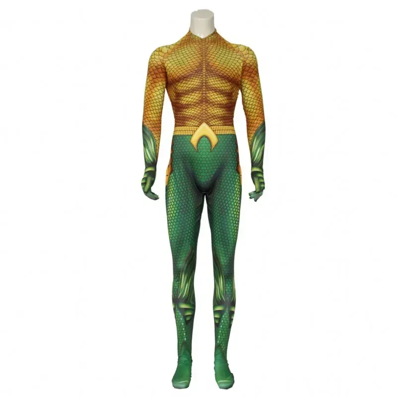 Anime Movie Cosplay Costume Arthur Curry Orin Halloween Party Costumes Zentai Jumpsuit For Men