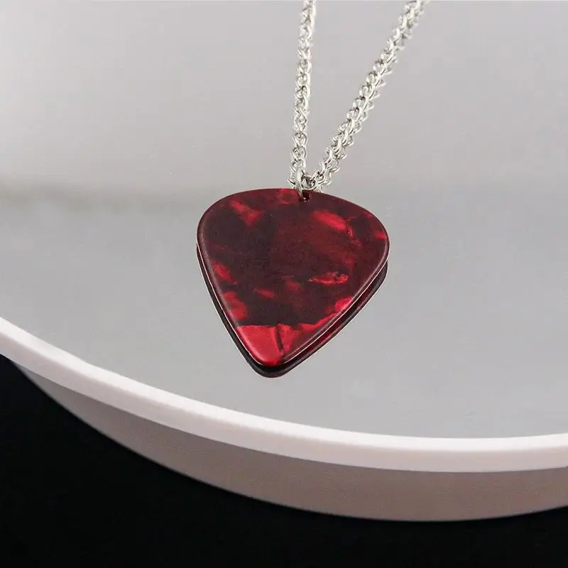 Guitar Pick Necklace Heart Pendant Munson Necklace Strange Horror Things Guitar Pick Pendant Necklace