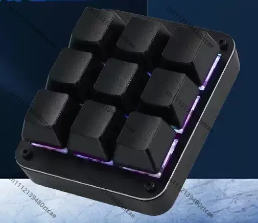 Bluetooth Programmable Macro Keypad Custom Shortcut One Key Password Gaming 9 Keys Mechanical Keyboard Blue switch