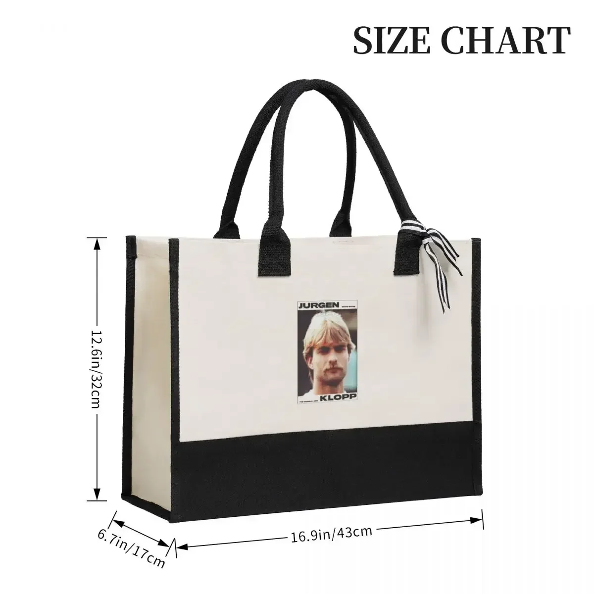 Canvas Gift Shopping Bag Jurgen Klopp Classic Canvas Large Capacity Bag Customizable Quality Gifts