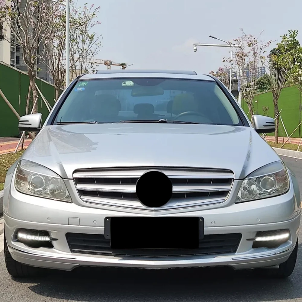 CSCSNL Car LED Daytime Running Light DRL Fog Lamp Cover For Mercedes-Benz C-Class W204 2008 2009 2010 White Fog Light