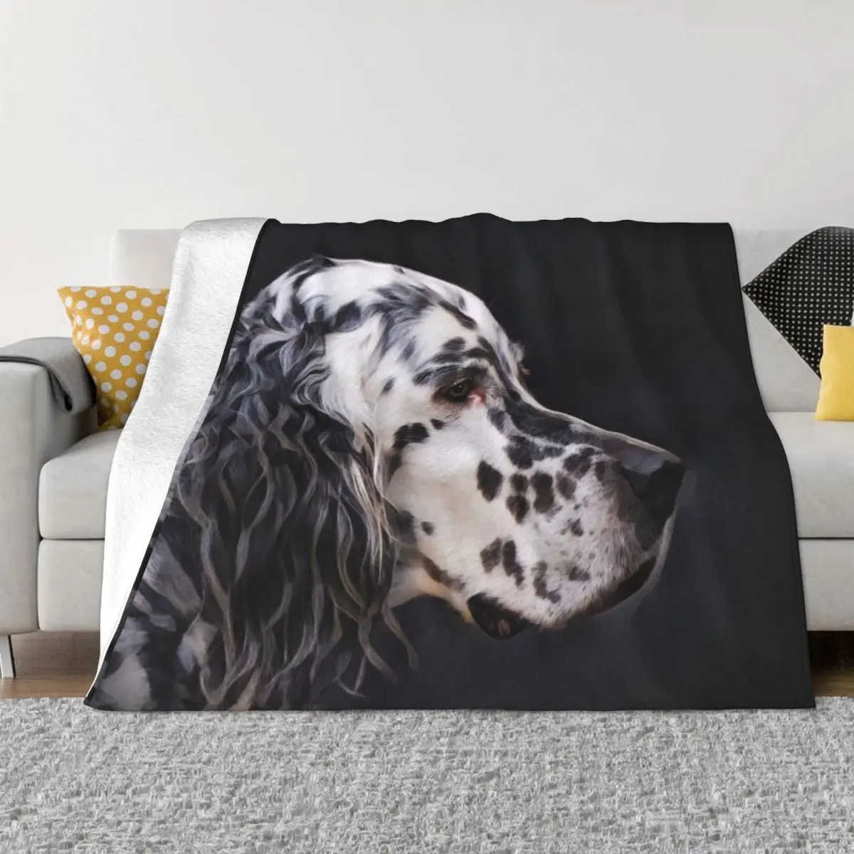 

English Setter Dog With Hazel Eyes Throw Blanket blankets for winter Blanket Luxury Thermal Blanket