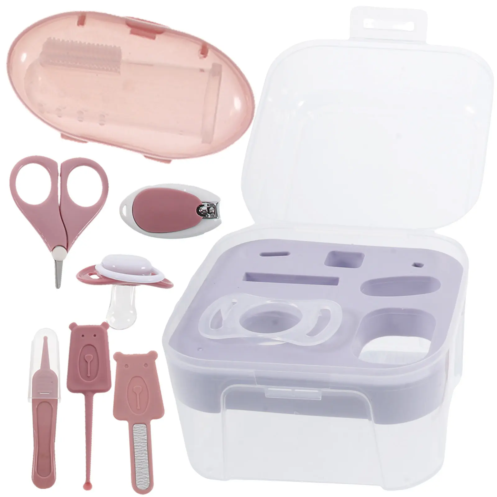 

1Set Baby Nail Clipper and Scissor Set with File Tweezer for Newborn Infant Nail Care Manicure Pedicure Grooming Tool Kit