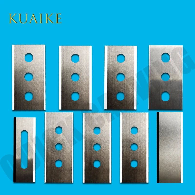 

10PCS Tungsten Carbide Steel 3 Three Hole Blade Kraft Paper Double Side Cutting Blade JWEI AOL RZCUT AOKE IECHO ZUND JINDEX ATOM