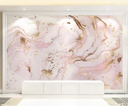 Customized wallpaper Luxurious red gold marble Creative photos Mural living room TV background wall wallpaper papel de parede