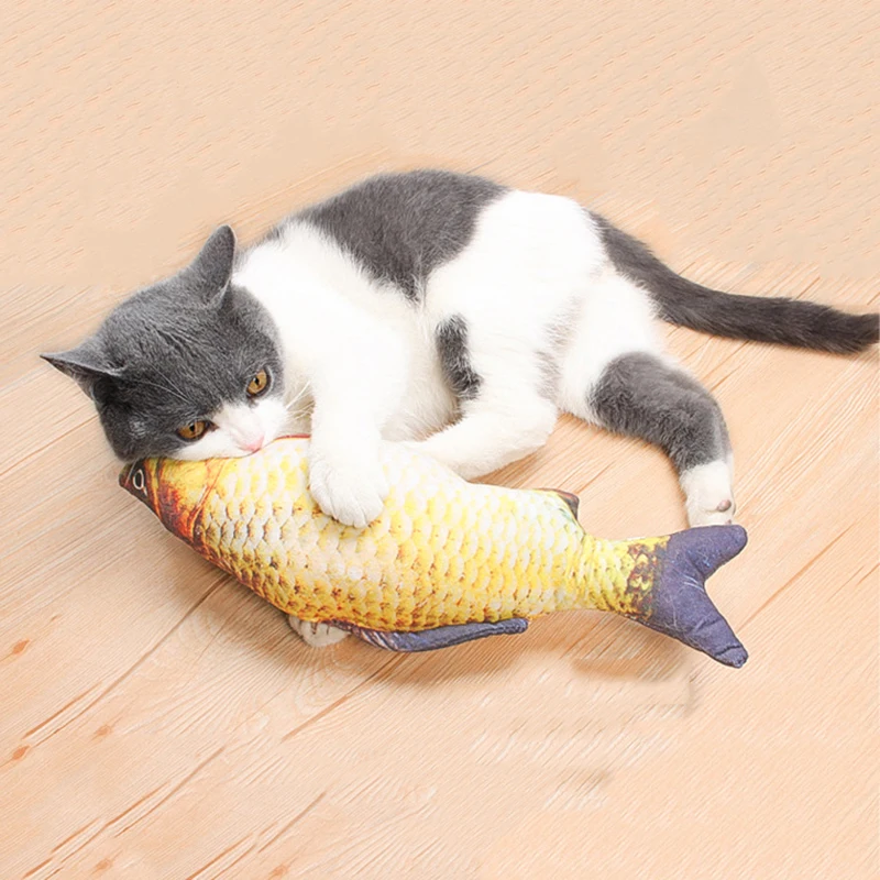 Cat Toy Training Entertainment Fish Plush Stuffed Pillow 20Cm Simulation Fish Cat Toy Fish Interactive Pet Chew Toy Pet Supplies