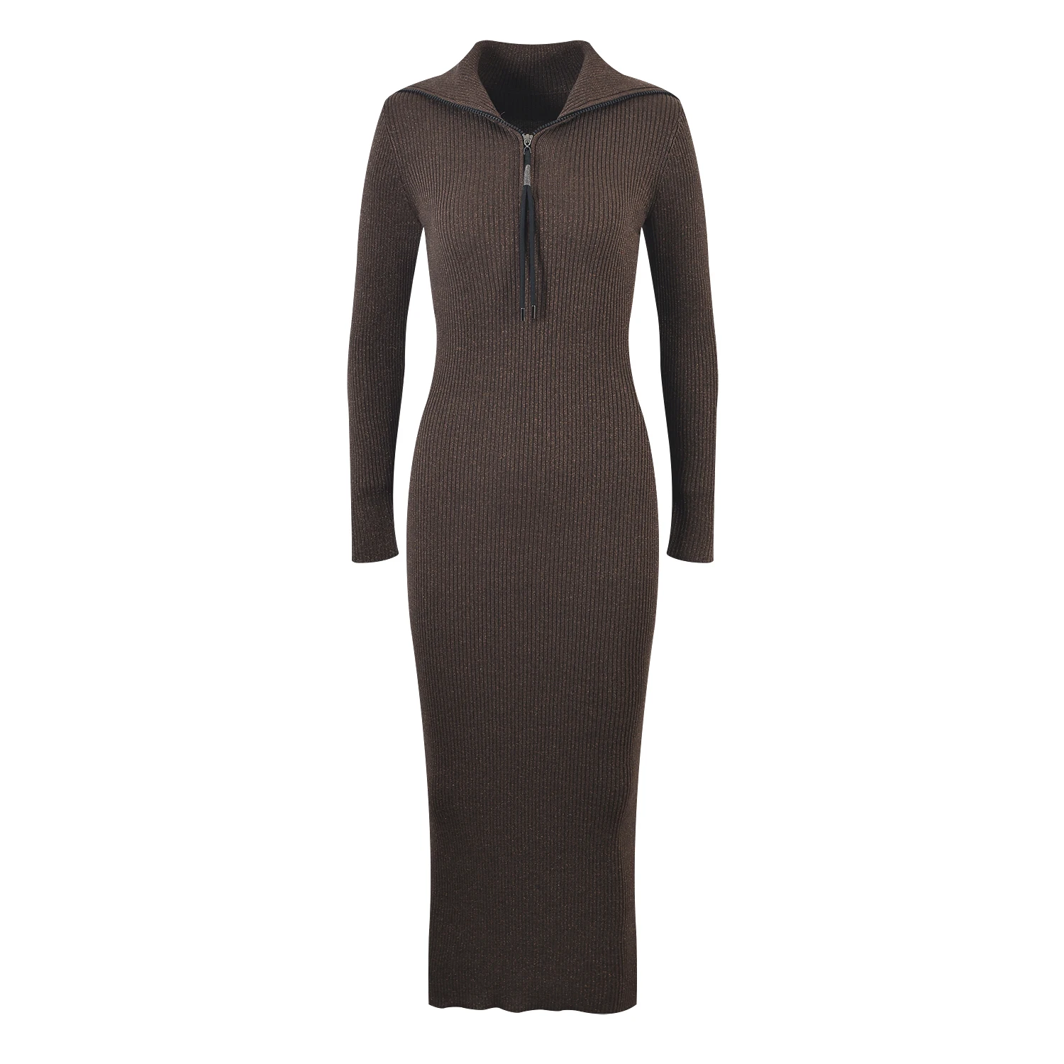 Versão high-end europeu sle luxo malha lã camisola dr bla longo sve fino ajuste camada base dr faion feminino