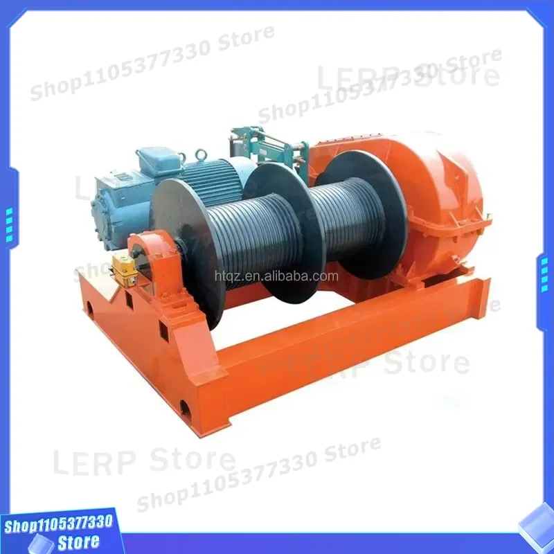 50 Ton Heavy Duty Electric Slow Speed Winch With Wire Rope For Steel Frame Construction Industrial Lifting Equipment JM Brand