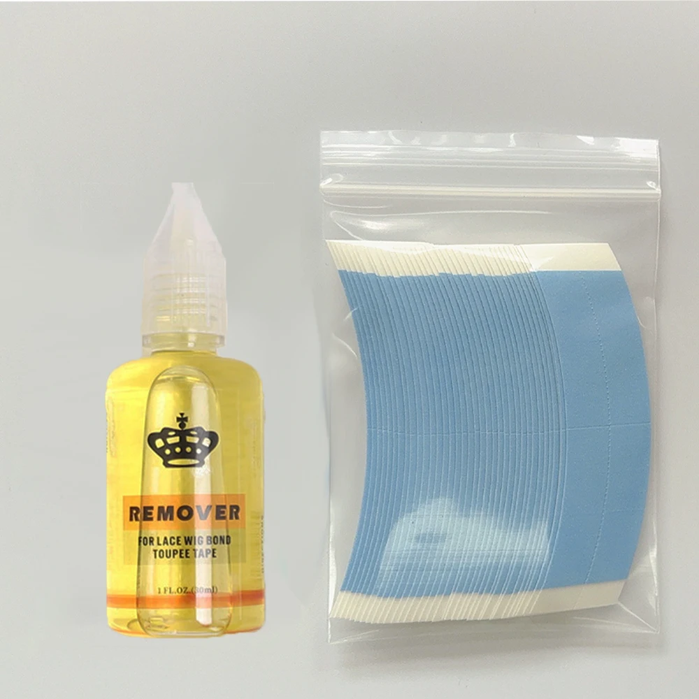 Wig Glue Tape With Remover Super Lace Glue Tape For Lace Wigs/Toupee/Closure Hair Glue Remover Wig Installation Kit