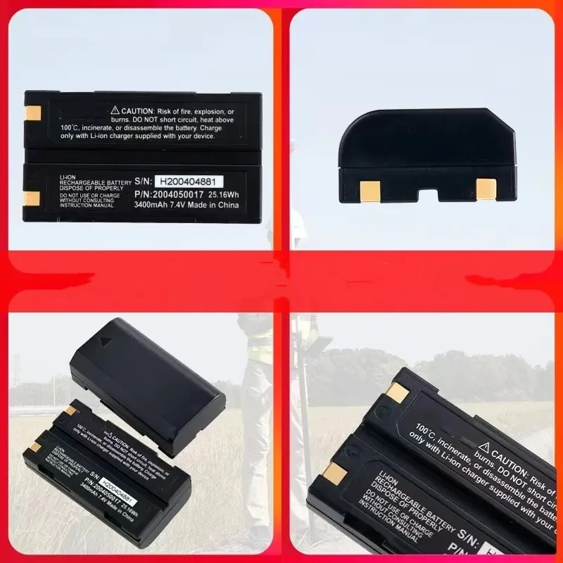 Batterie hôte GPS d'origine pour CHCNAV RTK, 100% mAh, X5, X9, X10, X12, X90, X91, X93, T3, T4, T5, T7, T8, M3, M5, M6, M7, I50, I60, I70, I80, 3400