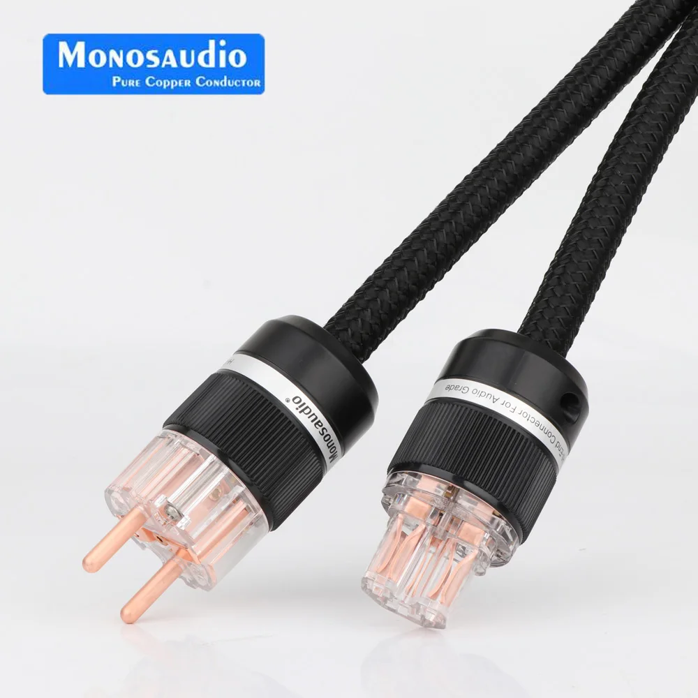 

Monosaudio P903 Tsunami Series 13AWG AC Schuko Version Power Cable EU Version Power Cord Cable HIFI Extension Power Cable