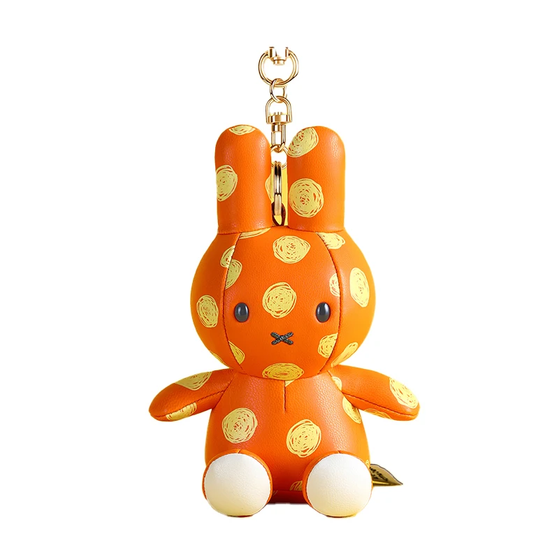 

Kawaii Miffy Leather Pendant Multiple Styles Cartoon Car Ornaments High-grade Backpack Accessories Anime Doll Keychain Girl Gift
