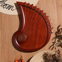 16-Strings Harp Rayachen Portable Stringed Musical Instrument Lyre Mahogany Wood Piano Profession Accompany Wrench Spare Strings
