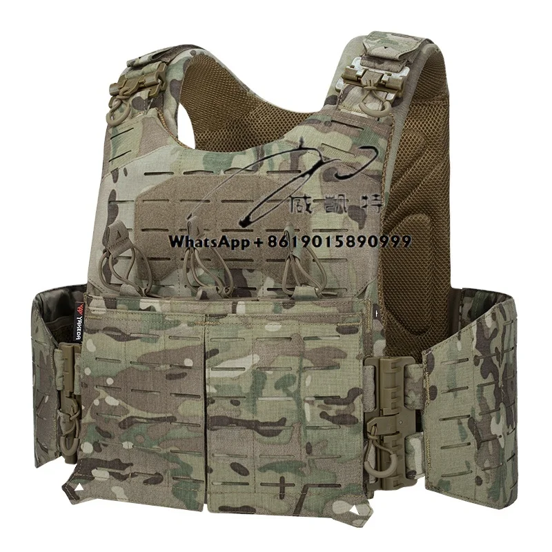 

Yakeda 8796 MC Tactical Vest Chaleco Tactico Camo Duty Vest Molle Pouch Plate Carrier Quick Release Outdoor Training Vest