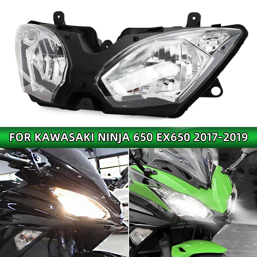 

Ninja650 Motorcycle Front Headlight Assembly For Kawasaki Ninja 650 Ninja650 EX650 EX 650 2017 2018 2019 LED Head Light Lamp