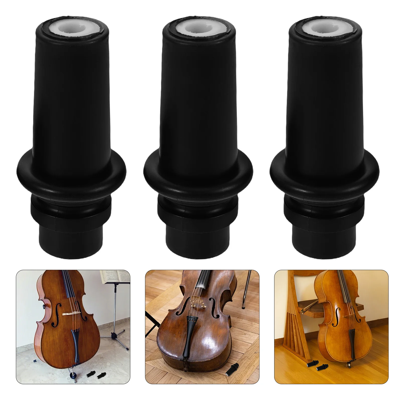 

5pcs Cello Endpin Stopper Accessories Anti-Slip Slipstop Holder For Tail Pin Protection Rubber Floor Protector Cover -