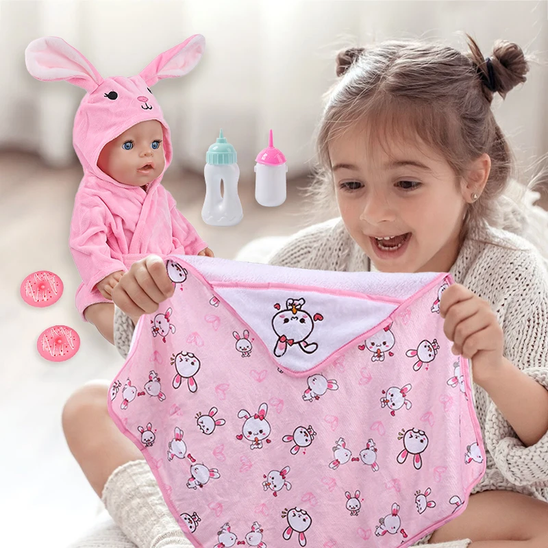 Reborn Butter Holding Blanket, Lapin Pyjama Fit for Baby Butter Clothes, Apaisant, Réaliste, Populaire Girl Gift, 18 ", 45cm