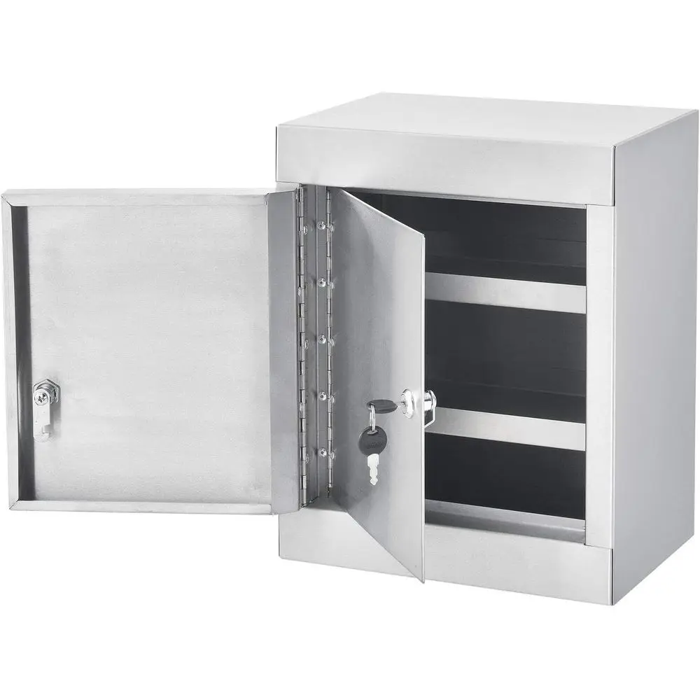 

Double Door, Double Lock Narcotics Cabinet, 12 W x 8 D x 15 H, Ideal for Medical Offices, Patient Rooms, Hospitals, Labs