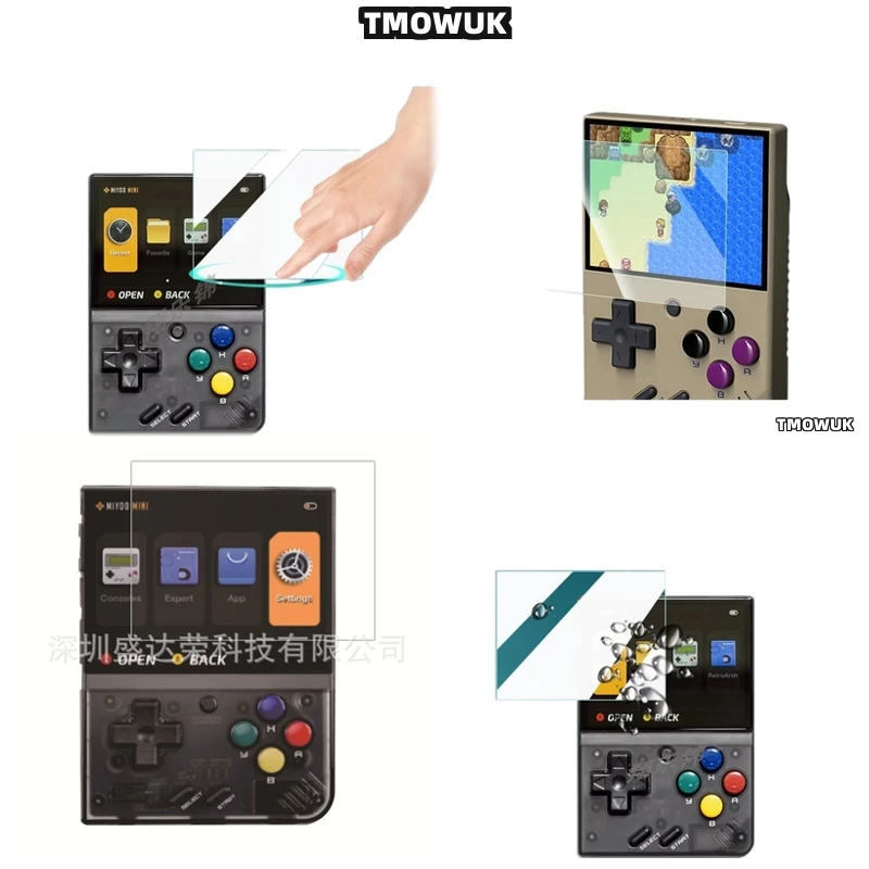 

For Miyoo Mini Plus Miyoo Mini V4 HD Tempered Glass Screen Protector Film Cover Game Console Accessory Protection