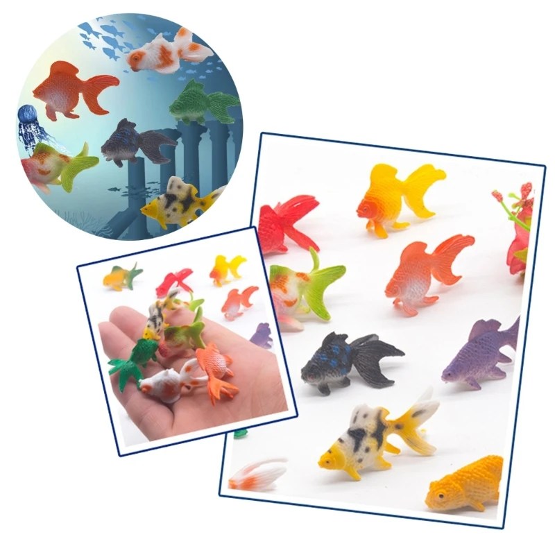 12PCS Goldfish Model Collection DIY Artificial Fish Aquariums Ornaments Toy