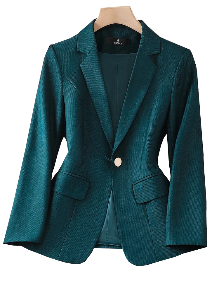 Women\'s Formal Blazer, Ladies, Female Business Work Wear, Jacket Coat, Green, Blue, Black, Purple