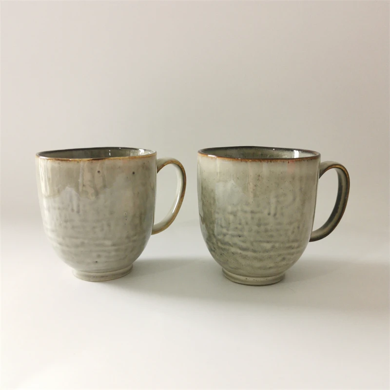 European-style ceramic mugs rustic household coffee cups milk cups oatmeal cups teacups 350ml.