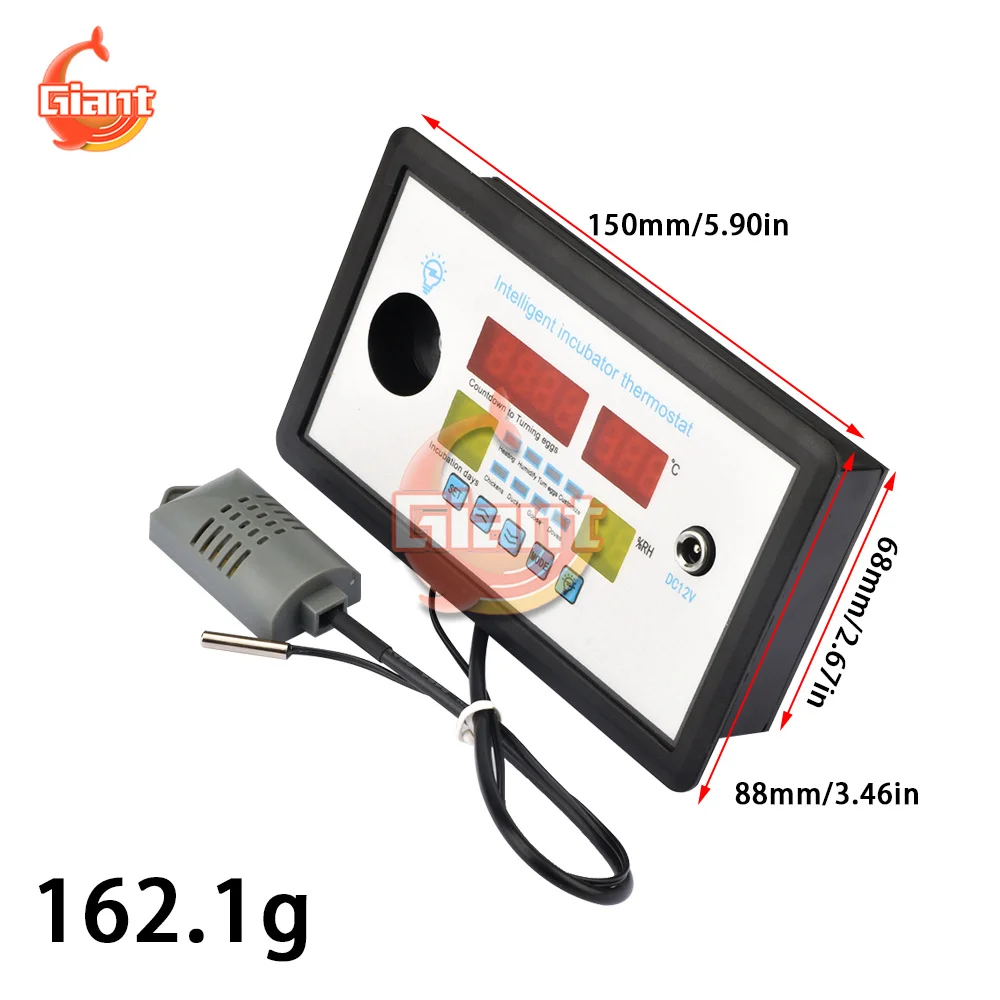 Imagem -06 - Multifuncional Ovo Incubadora Controlador Temperatura Automática Controle de Umidade Termostato Incubação ac 110220v dc 12v W9005