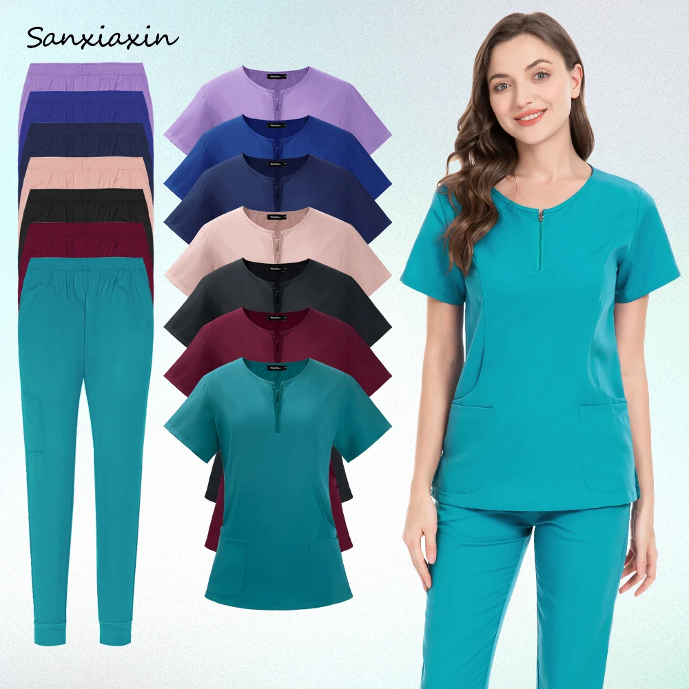 

Beauty Spa Uniform Women Medical Nurse Uniform Surgical Scrubs Set Dental Clinic Work Clothes Nursing Uniform Doctor Jogger Suit