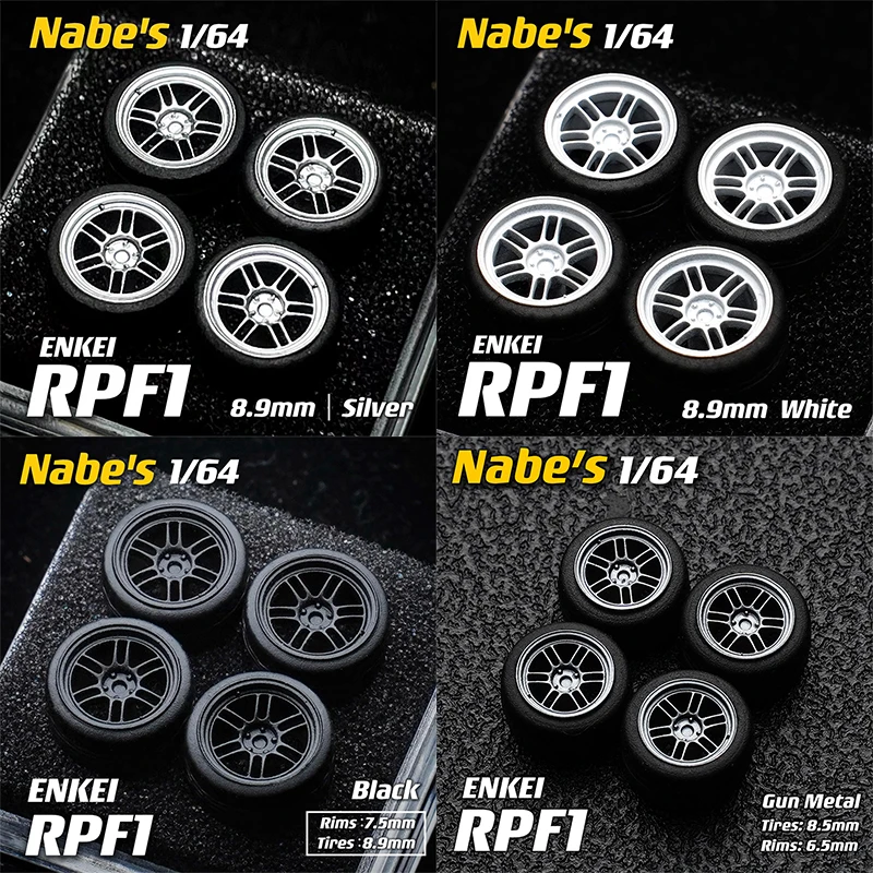

1:64 Proportion Nabes X Chika Enkei RPF1 Modified Wheel Hub 9.7 8.9 8.5mm Position