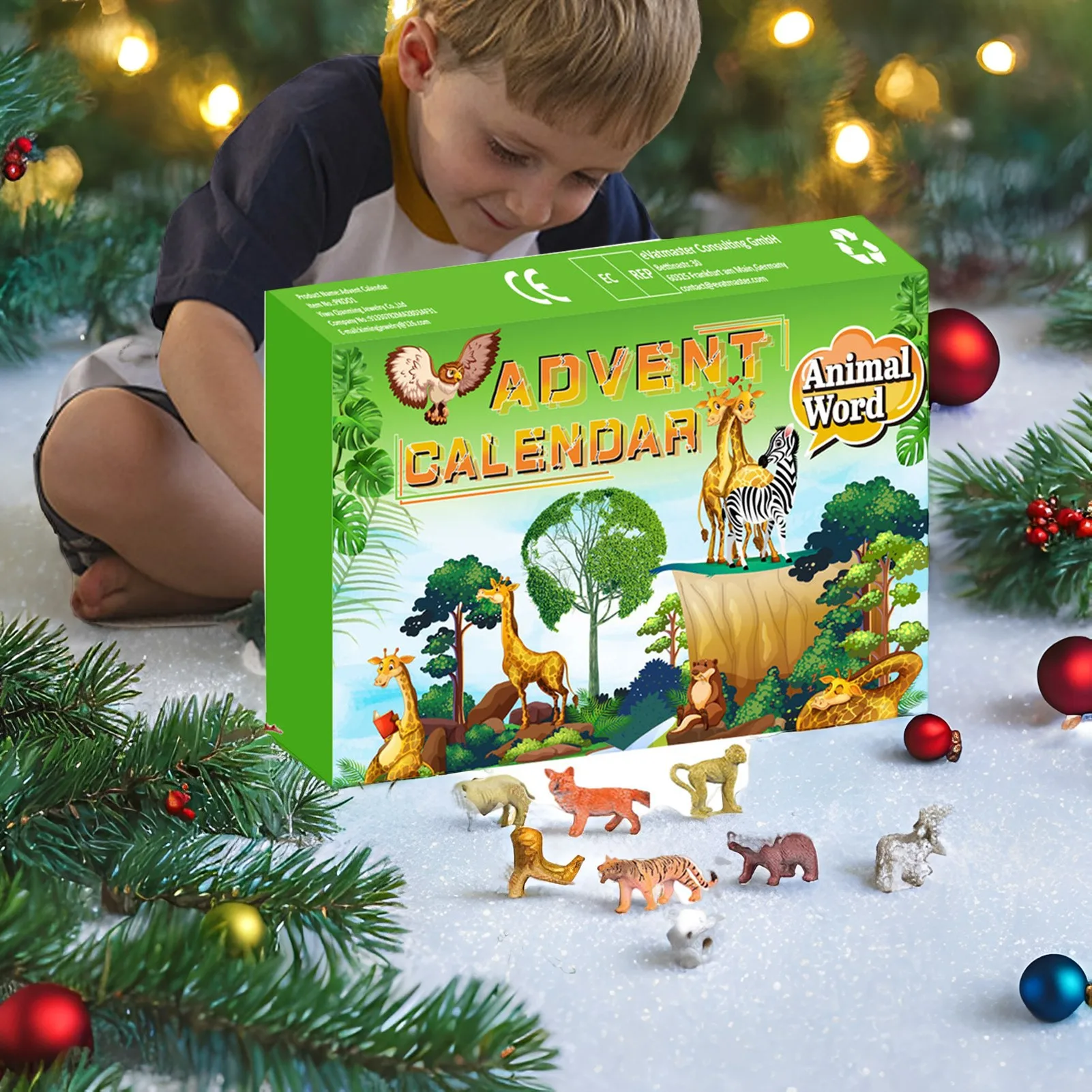 

2025 Advent Calendar 24 Grids Christmas Countdown Gift Box Navidad New Year Xmas Festival Party Decoration Gift For Children Kid