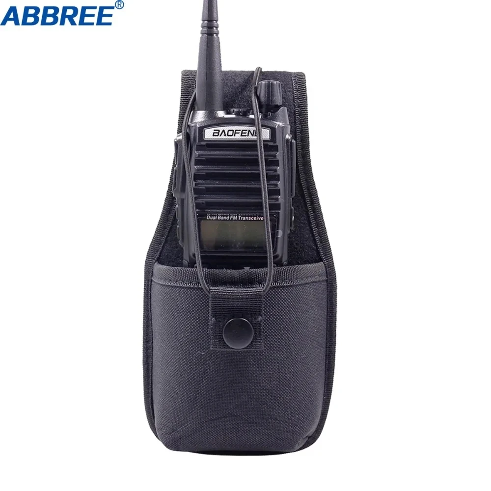 ABBREE MSC-F5 Nylon Pouch Bag Walkie Talkie Carry Case for BaoFeng UV-5R UV-32 DM-32 BF-888S TYT Quansheng Handheld Radio