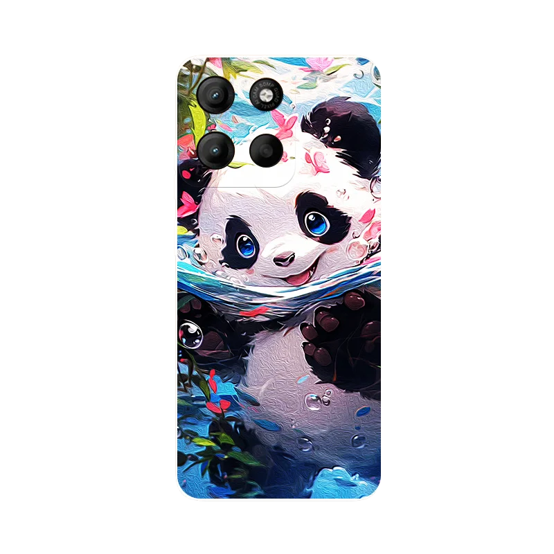 Für Motorola Moto G15 Power Fall Leopard Panda Weiche Silikon Zurück Abdeckung Telefon Fall Für Moto G15 4G Gemälde schutzhülle