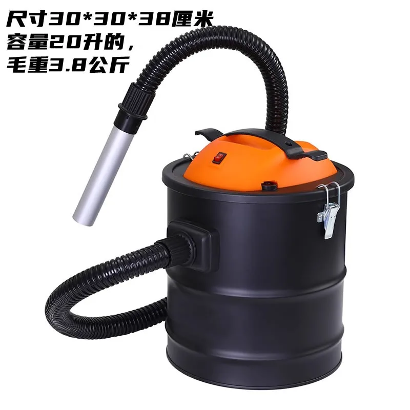 Fireplace Vacuum Cleaner Dust Bucket BBQ Dust Soot Cleaner Portable High Temperature Resistant Firewood Stove Ash Cleaning Tool