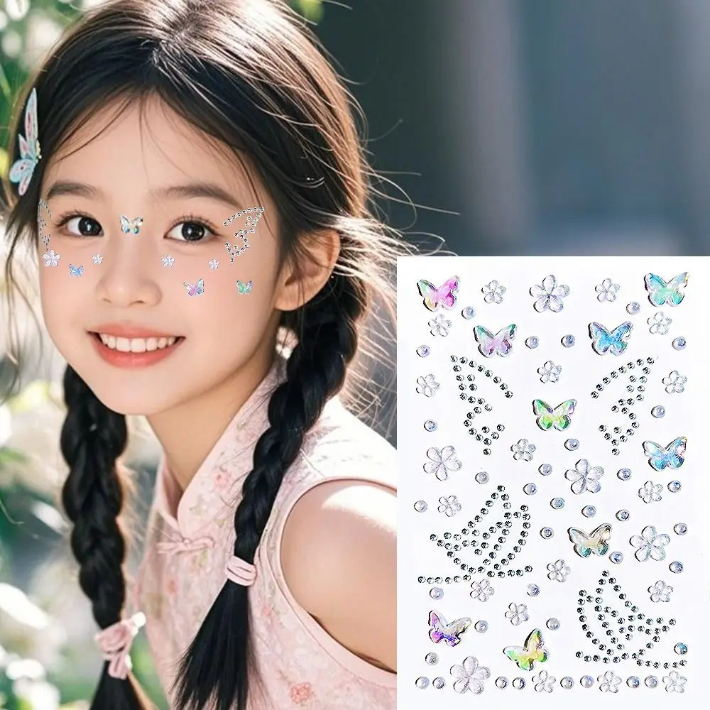 

Новые блестящие 3D-наклейки для татуировок: самоклеящиеся бабочки с бриллиантами, временные тату-наклейки, подарок для самостоятельного творчества, наклейки для лица, украшения-стразы