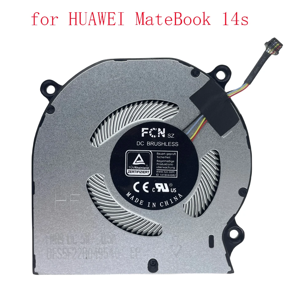 Replacement Laptop Cooler fan for HUAWEI MateBook 14s HKD-W56 HKD-W76  5V 4 Pin 4-Wires