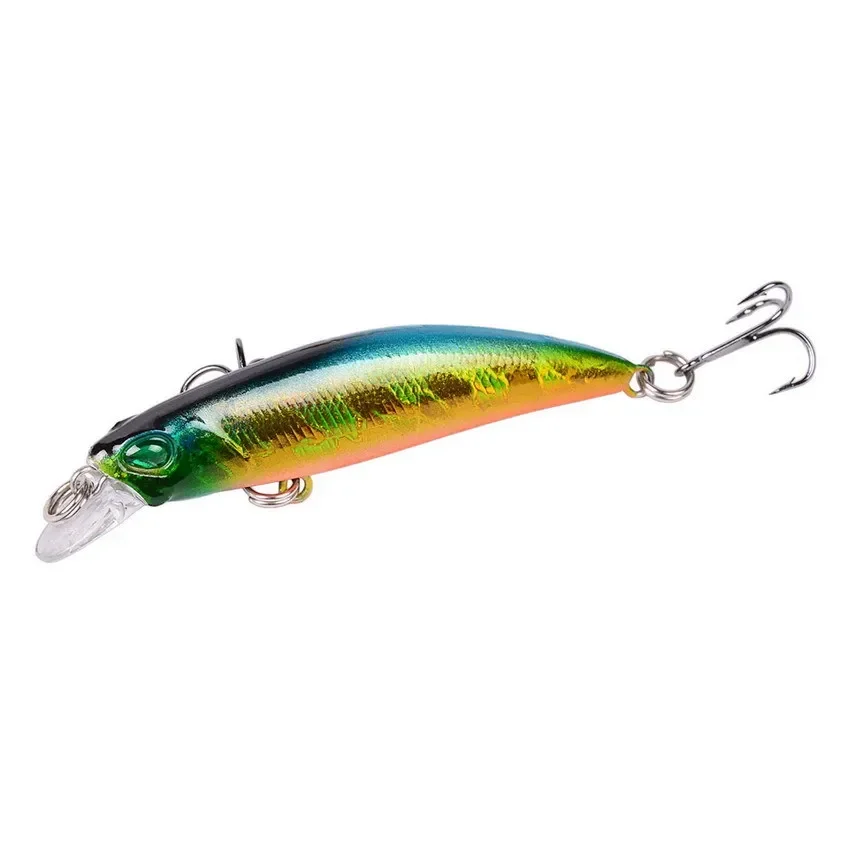 Hard Artificial Fishing Lure 6.8CM 4G Minnow Wobblers Pesca Lure Laser  Bait Treble Fishing Hooks 3D Eyes For Carp Trout Fishing