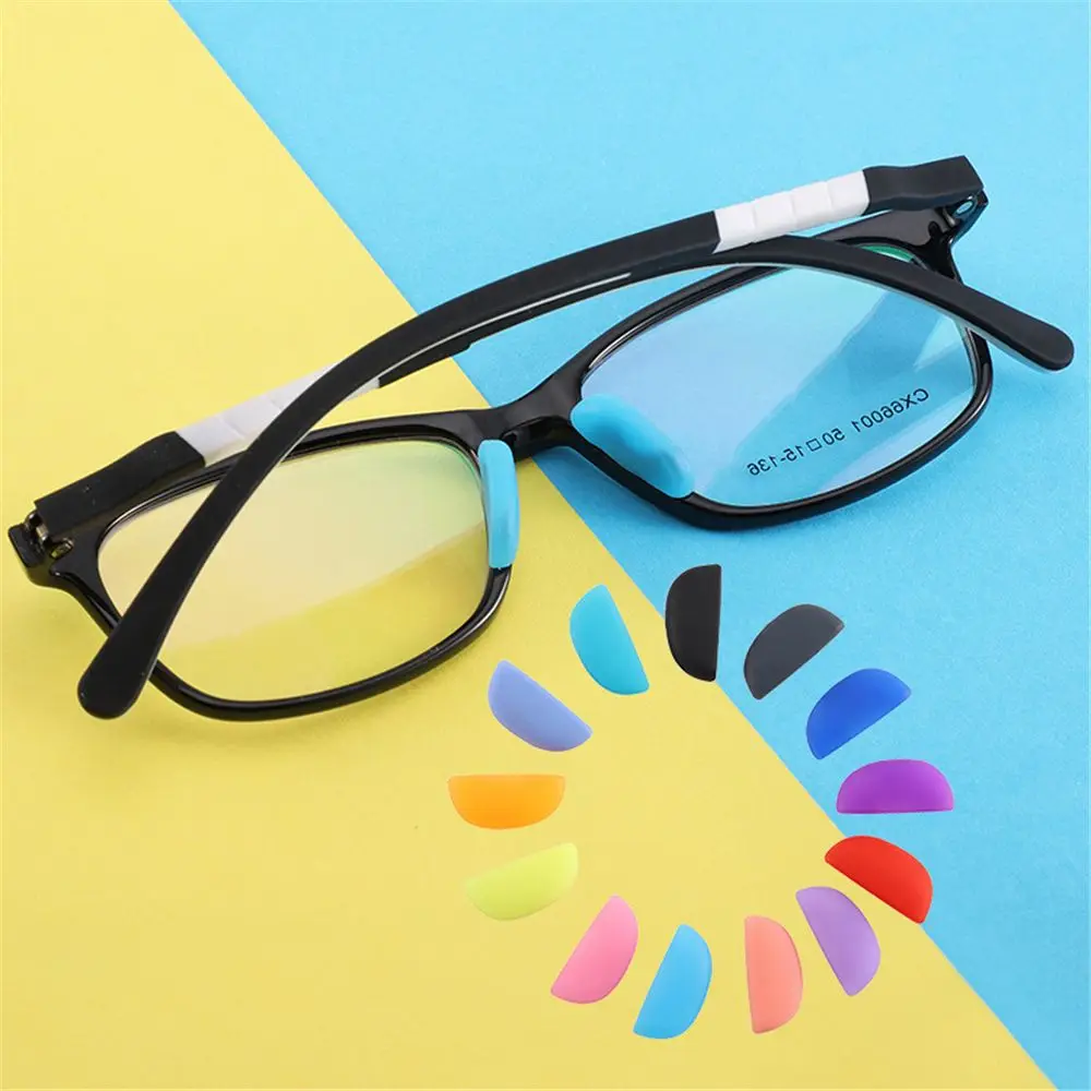 10Pairs/Pack Anti-slip Silicone Nose Pads For Glasses Push On Nose Pads Repair Tool For Eyeglass Sunglasses Eyewear Accessories