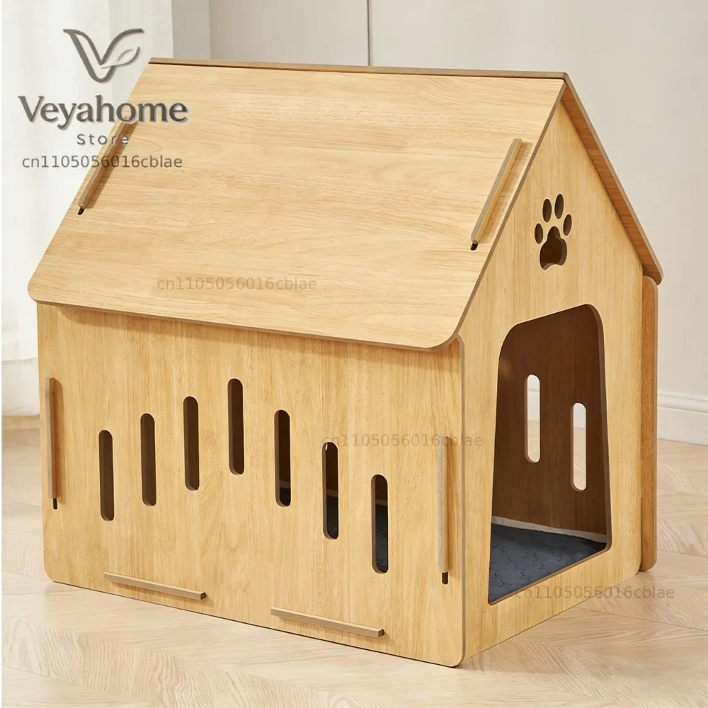 Wholesale Luxury Modern Solid Wood Pet Furniture Cat and Dog Shelter with Comfortable Sitting Area