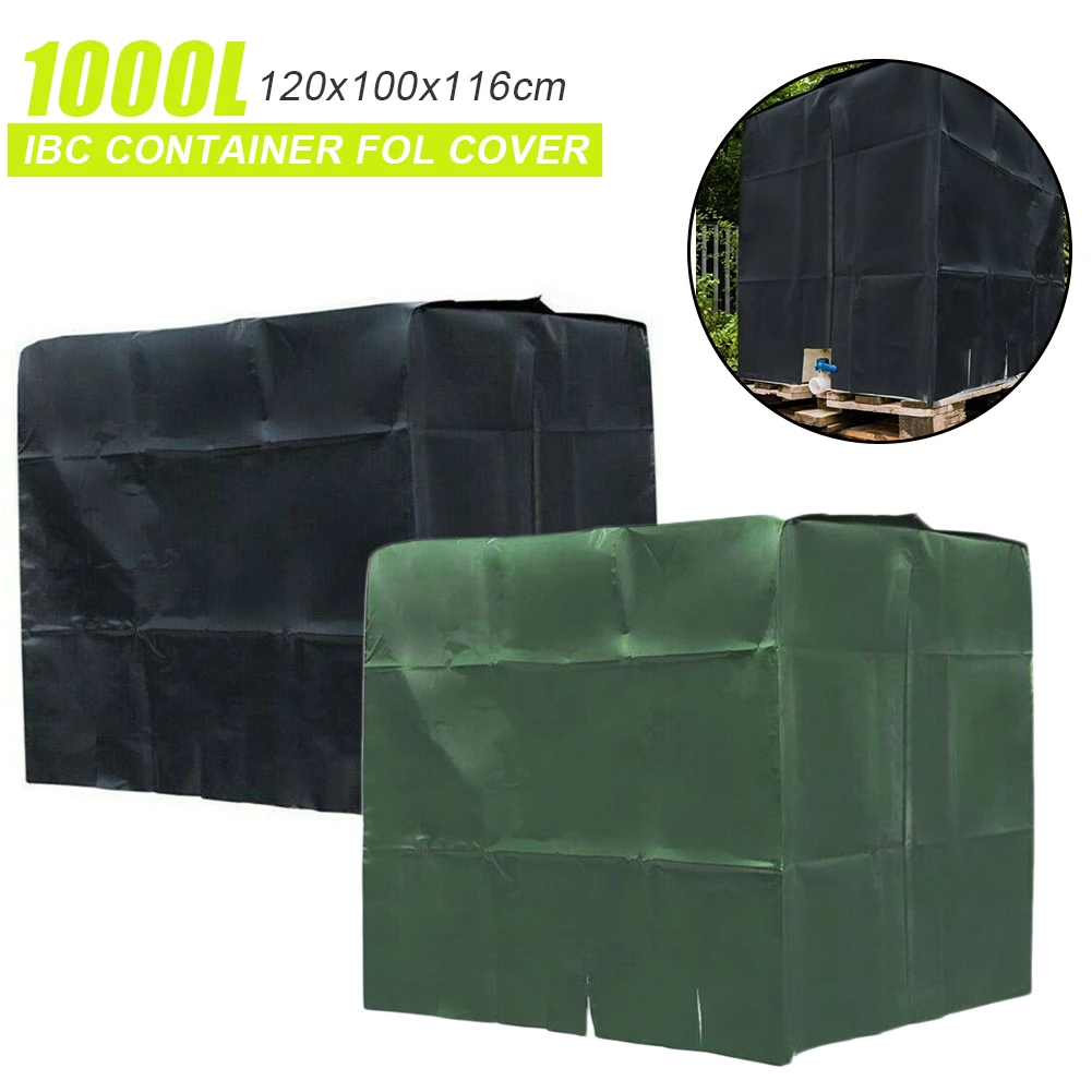 1000 liters IBC Rain Water Tank Cover Container Ton Barrel Sun Protective Foil Dust Covers Outdoor Garden Waterproof UV Cover