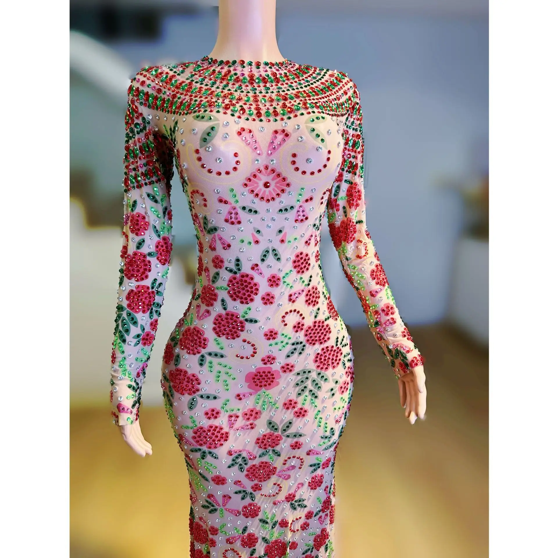 Diamond Neujahr Gala Host Performance Kleidung Jahrestagung Berufskleidung Erwachsenenmodell Walk Show Trendige Kleidung