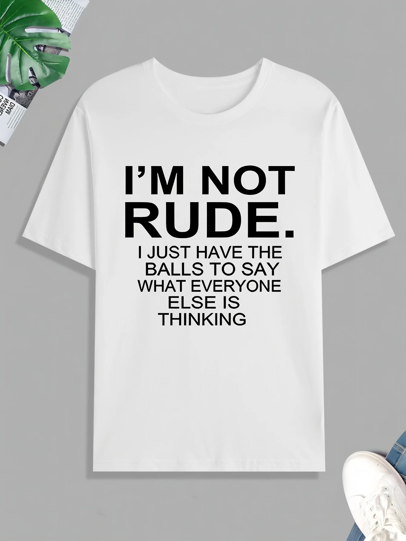 Fun "I'm Not Rude" Printed T-Shirt, Men's T-Shirt, Summer, Spring, Fall Casual Short Sleeve T-Shirt, Top as a Gift