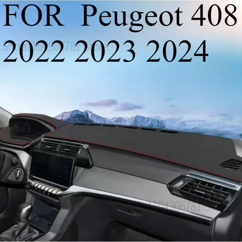 

ДЛЯ Peugeot 408 2022 2023 2024, автомобильный коврик для приборной панели, коврик для приборной панели, солнцезащитный козырек, чехол для приборной панели, аксессуары для ковров