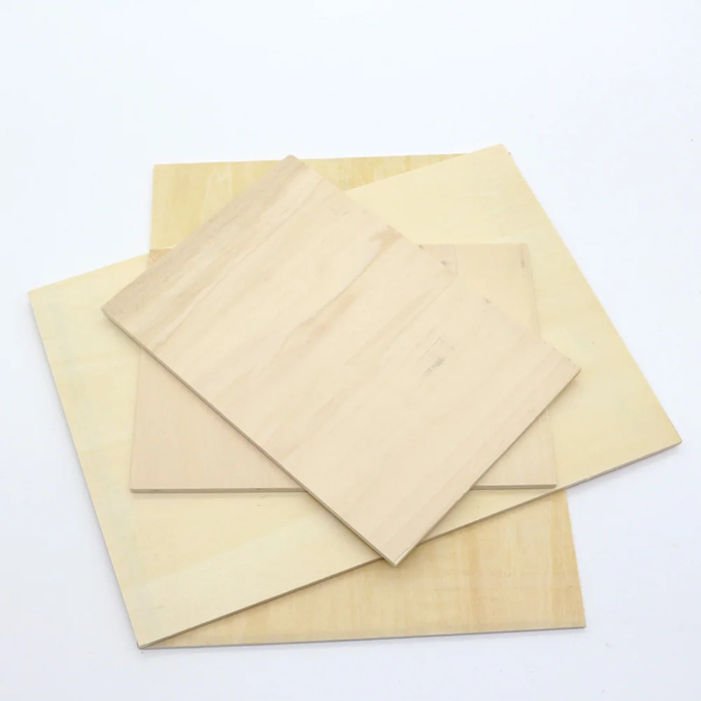 3Pcs A4 16K Board Natural Basswood Drawing Board Large Smooth Surface for Art Design Portable Sketching Tool