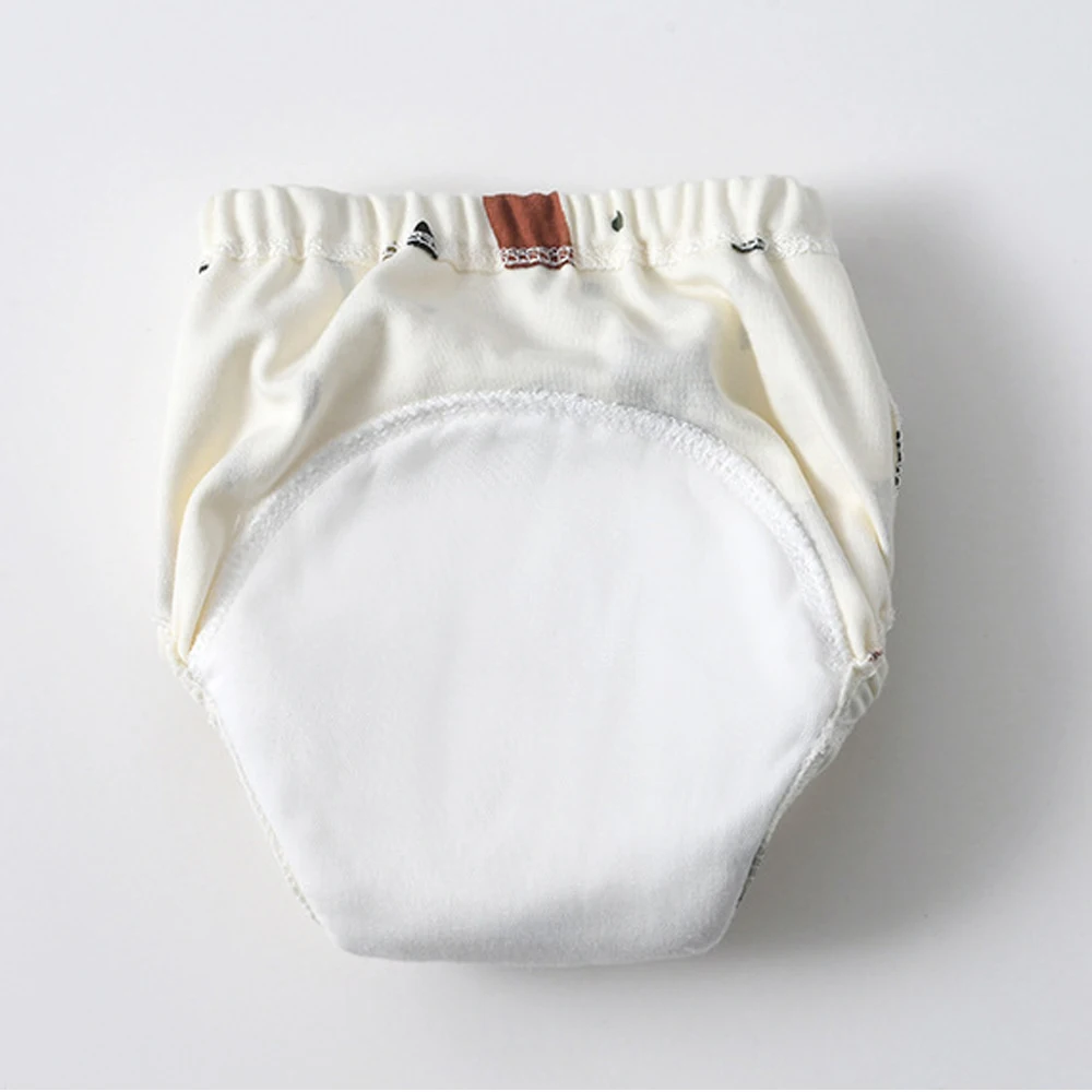 Calças de treinamento de bebê de algodão para crianças fralda à prova dwaterproof água roupa interior infantil calcinha lavável meninos menina fraldas de pano reutilizáveis