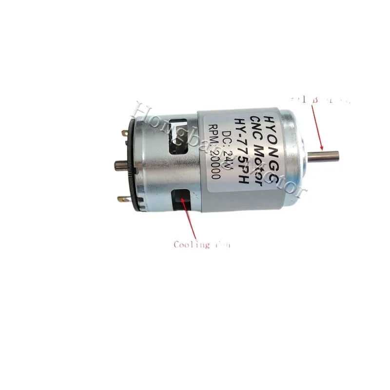 HONGYC HY-775PH 20000RPM 775 CNC Spindle Motor with ER11 Collet Set, DC 24V, High Power, Noise Suppression, Electrical DC Motor