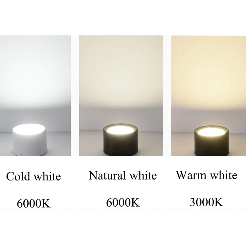 

Диммируемый светодиодный потолочный светильник 5W 7W 9W 12W 15W 18W 20W для внутреннего освещения, накладной, AC110V220V