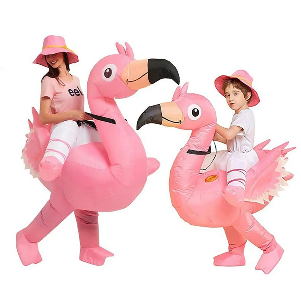 

Надувной костюм розового фламинго, костюм-марионетка для выступлений, реквизит для косплея животных, одежда для мероприятий родителей и детей