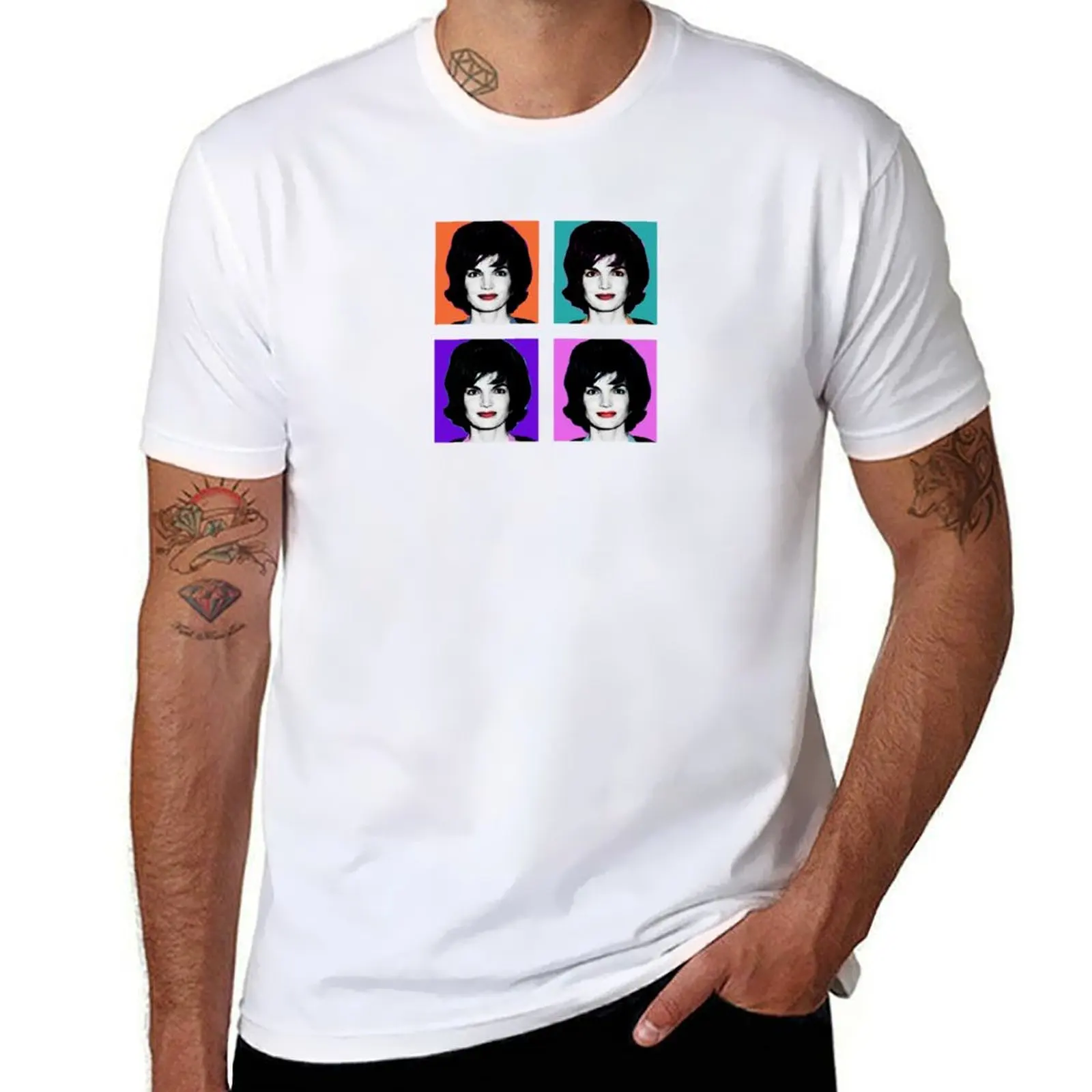 

Jackie Kennedy portraits in modern pop-art style (1960s) T-Shirt man t shirts for men casual funny t shirts dark humor T-Shirt