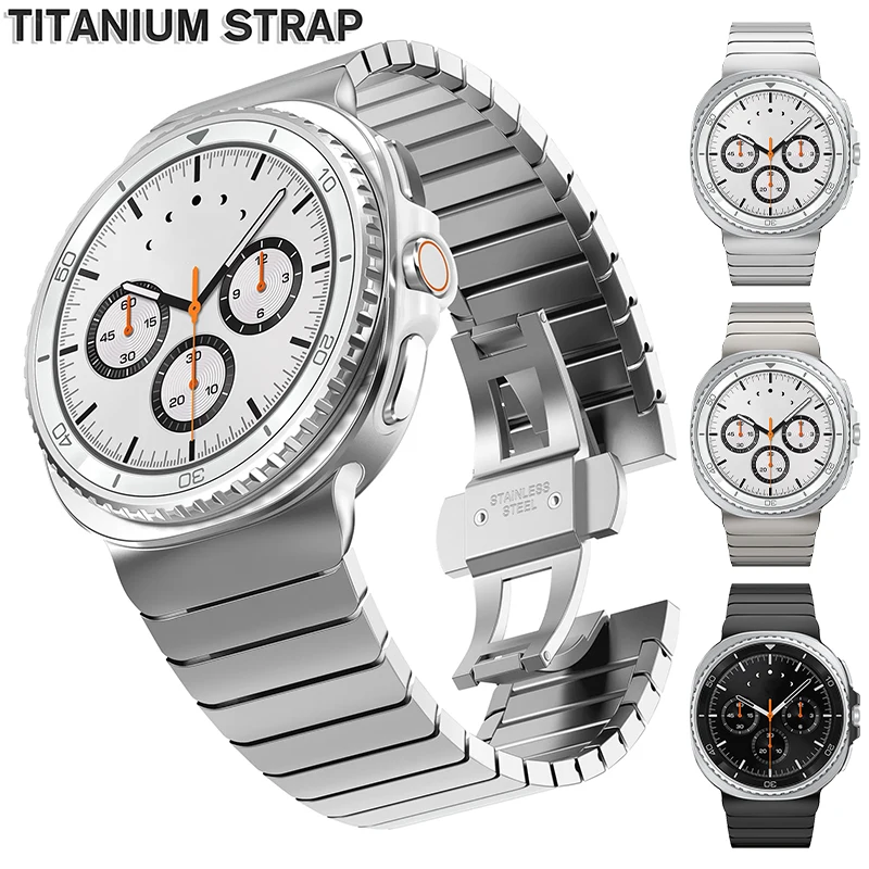

Luxury Titanium Strap for Samsung Galaxy Watch 8 40 44mm 8Classic 46mm Metal Band for Galaxy Watch Ultra 47mm Wristband Bracelet
