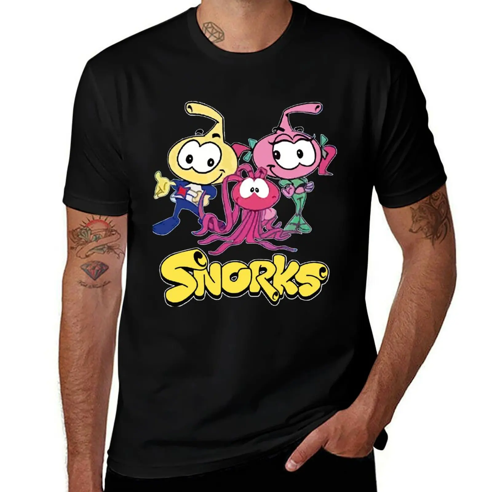 Swim along Snorks Cast Tribute T-Shirt funny shirt cotton graphic shirts vintage graphic tee summer 2025 t shirts for men